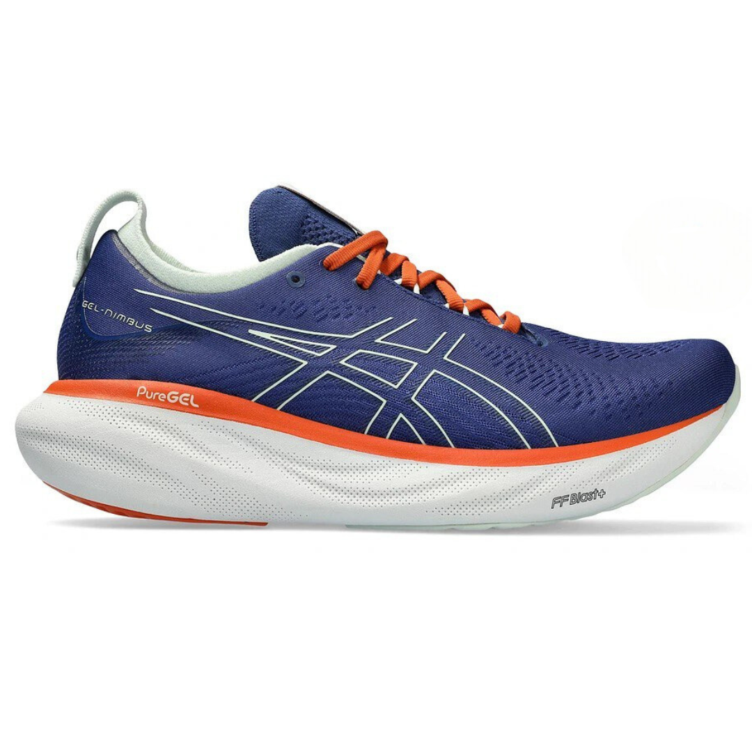 Asics Gel Nimbus 25 'Navy Blue with Orange and White'