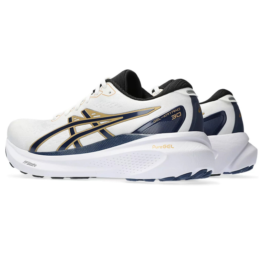 Asics Gel Kayano 30 'White with Navy Blue and Gold'