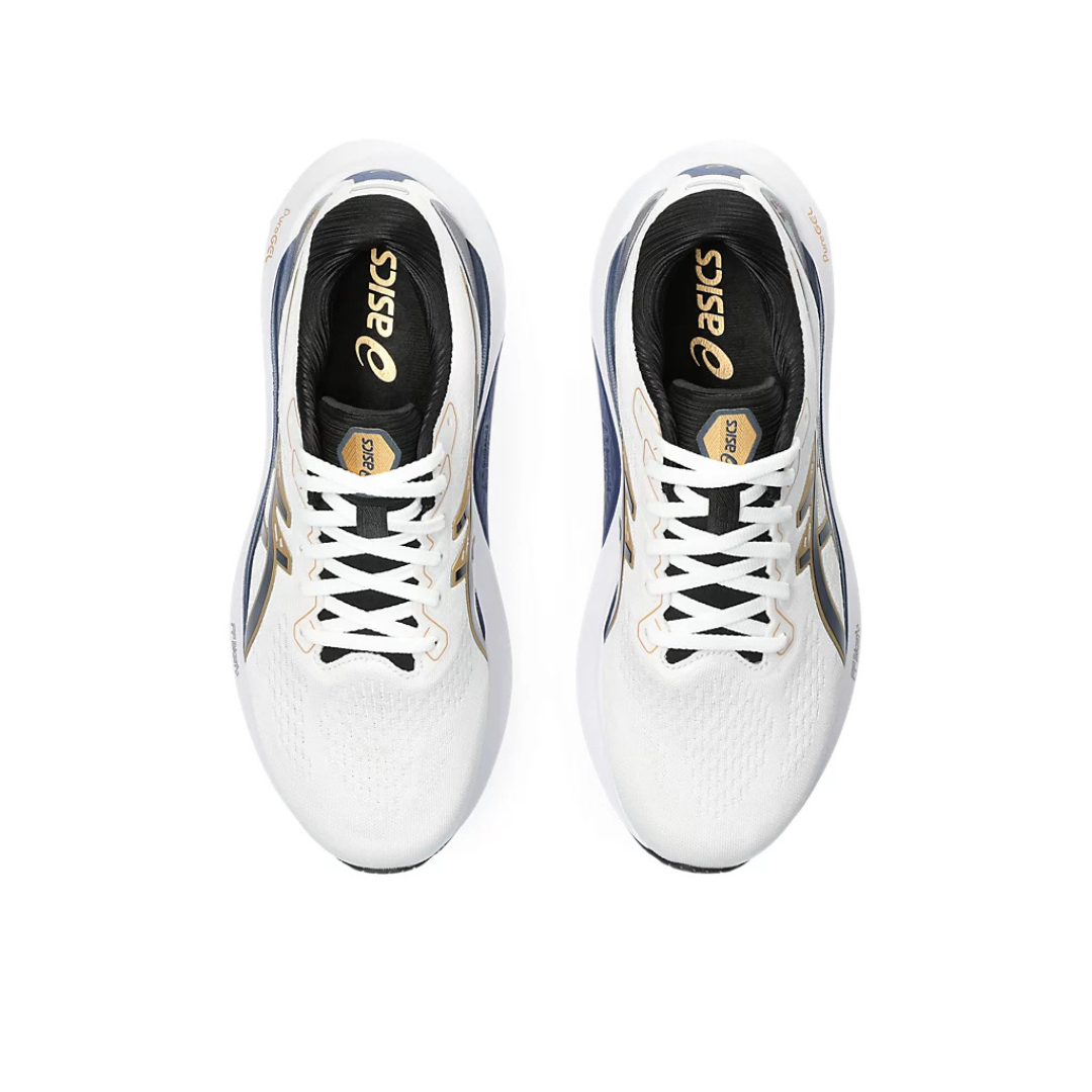 Asics Gel Kayano 30 'White with Navy Blue and Gold'