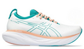 Asics Gel - Nimbus™ 25 'White with Jade and Orange'