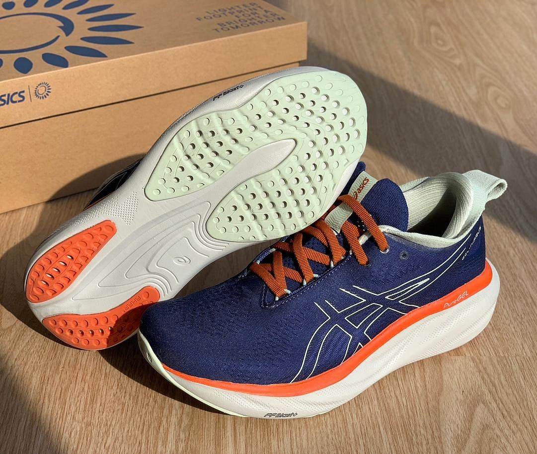Asics Gel Nimbus 25 'Navy Blue with Orange and White'